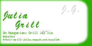 julia grill business card